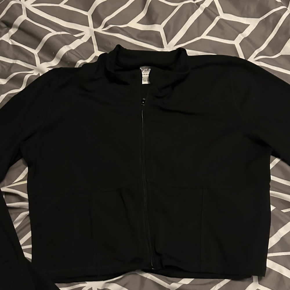 “pink” black athletic jacket